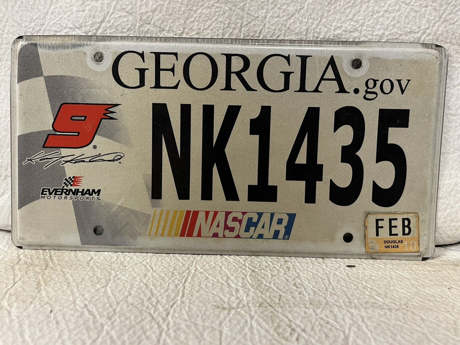 2010 Georgia NASCAR #9 License Plate