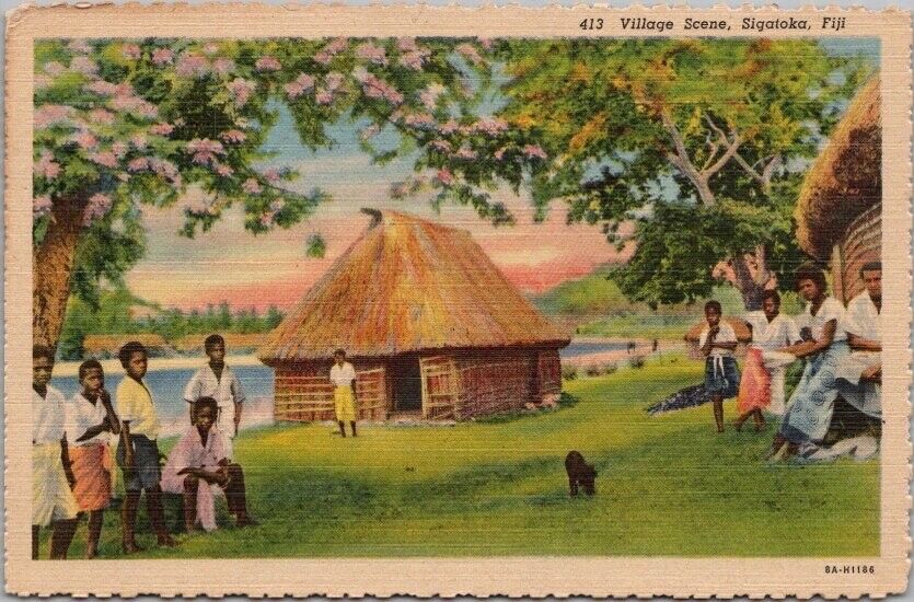 Vintage Sigatoka, FIJI Postcard \