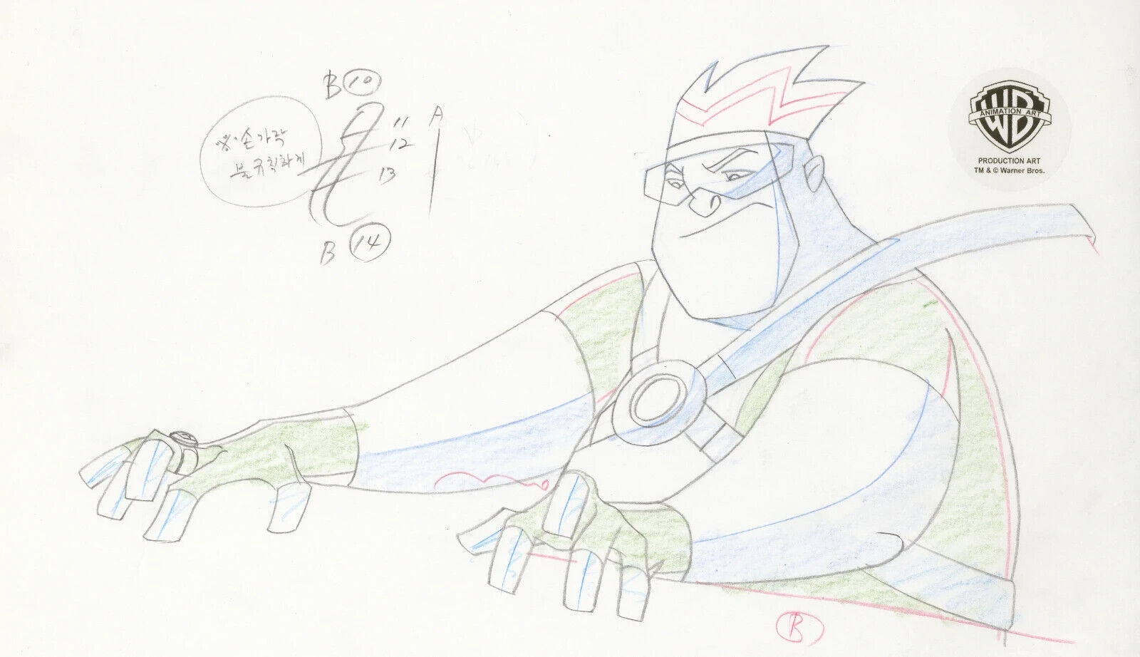 Warner Brothers-Legion of Superheroes-Original Production Drawing-Bouncing Boy