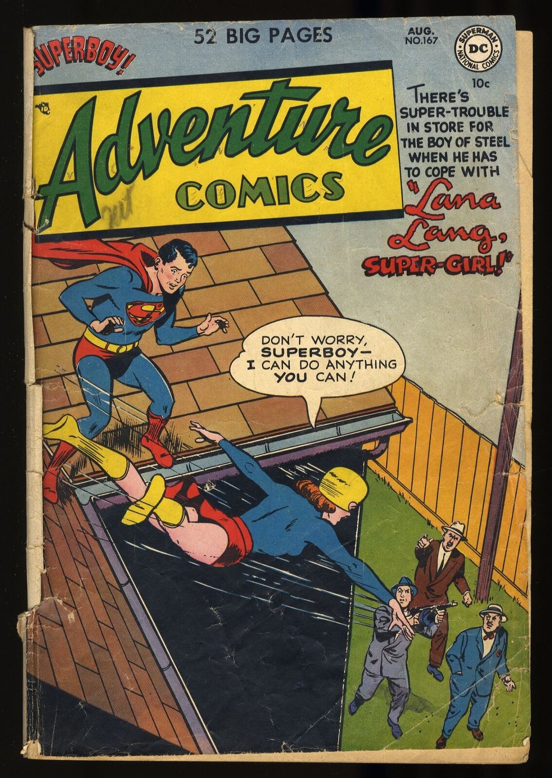 Adventure Comics #167 FA/GD 1.5 Supergirl Superboy Aquaman  DC Comics 1951