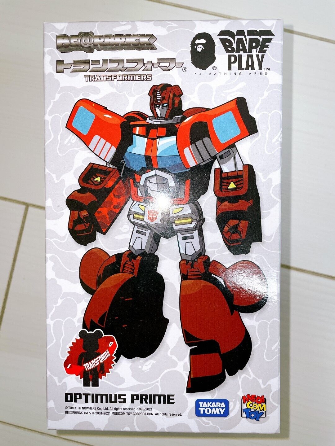 Bearbrick x Transformers Optimus Prime BAPE 200% Red Medicom Toy BE@RBRICK japan
