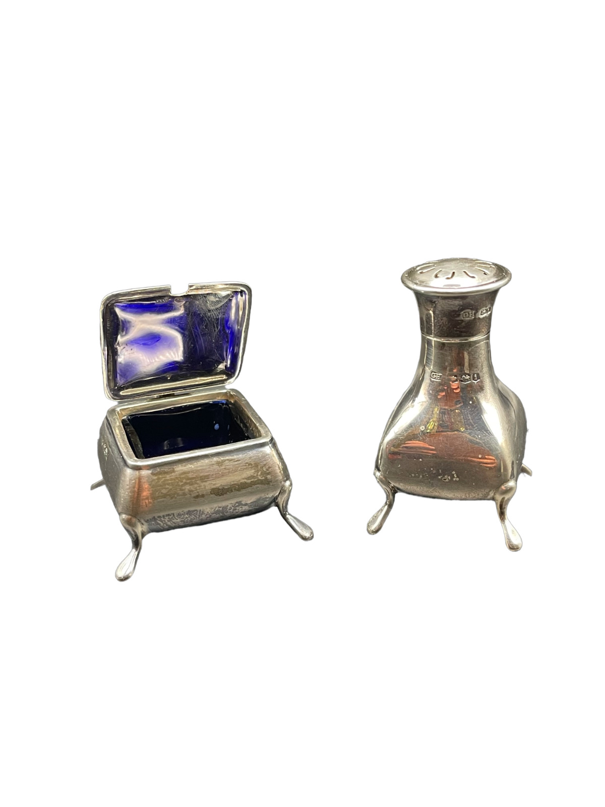 Sterling Silver Salt & Pepper Set by Harrison Brothers & Howson, Sheffield, 1926