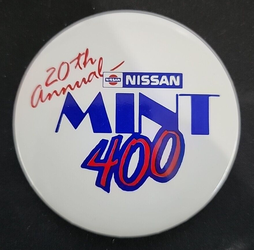 Rare 20th Annual Nissan Mint 400 Las Vegas Desert Race Button 3inch