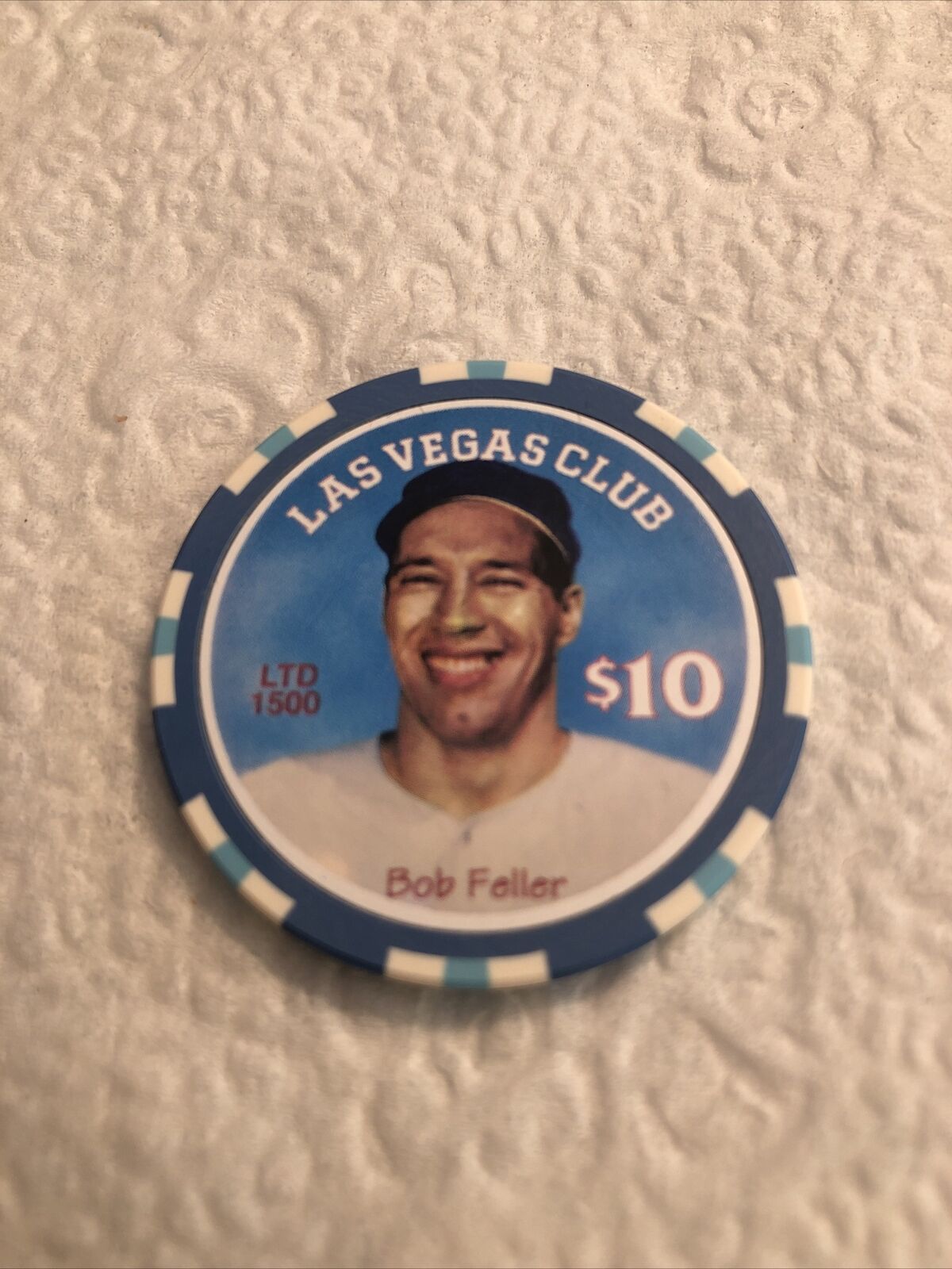 $10 Las Vegas Club Bob Feller Casino Chip