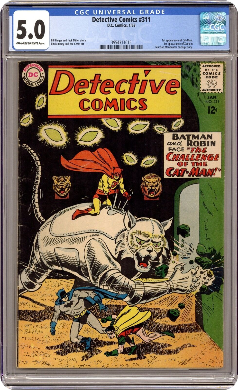Detective Comics #311 CGC 5.0 1963 3954311015 1st app. Catman