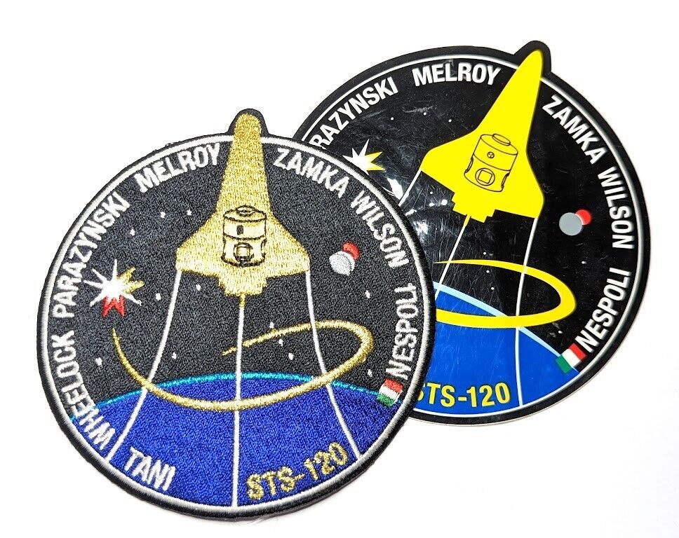 NASA STS-120 Embroidered Patch and Sticker 2007 Mission to Intl Space Station