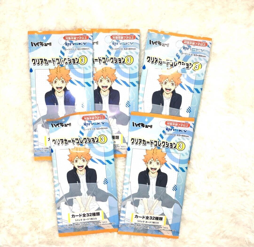 ENSKY Anime HAIKYUU HAIKYU Clear Card Collection 3 Genuine Product japnese 5 set