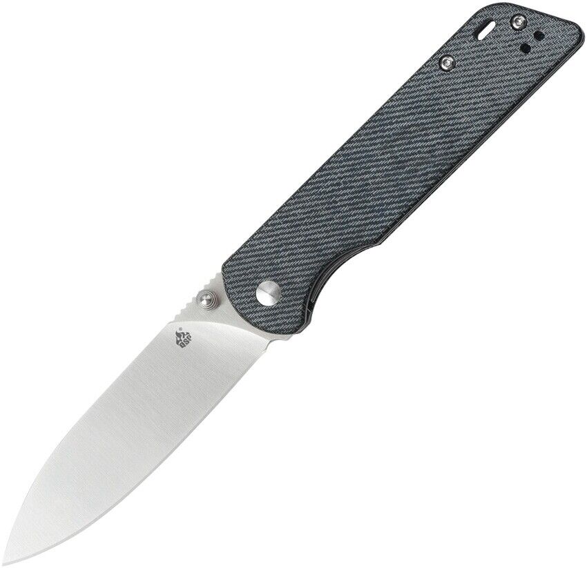 QSP Knives Parrot Denim Micarta Handle D2 Steel Linerlock Folding Pocket Knife