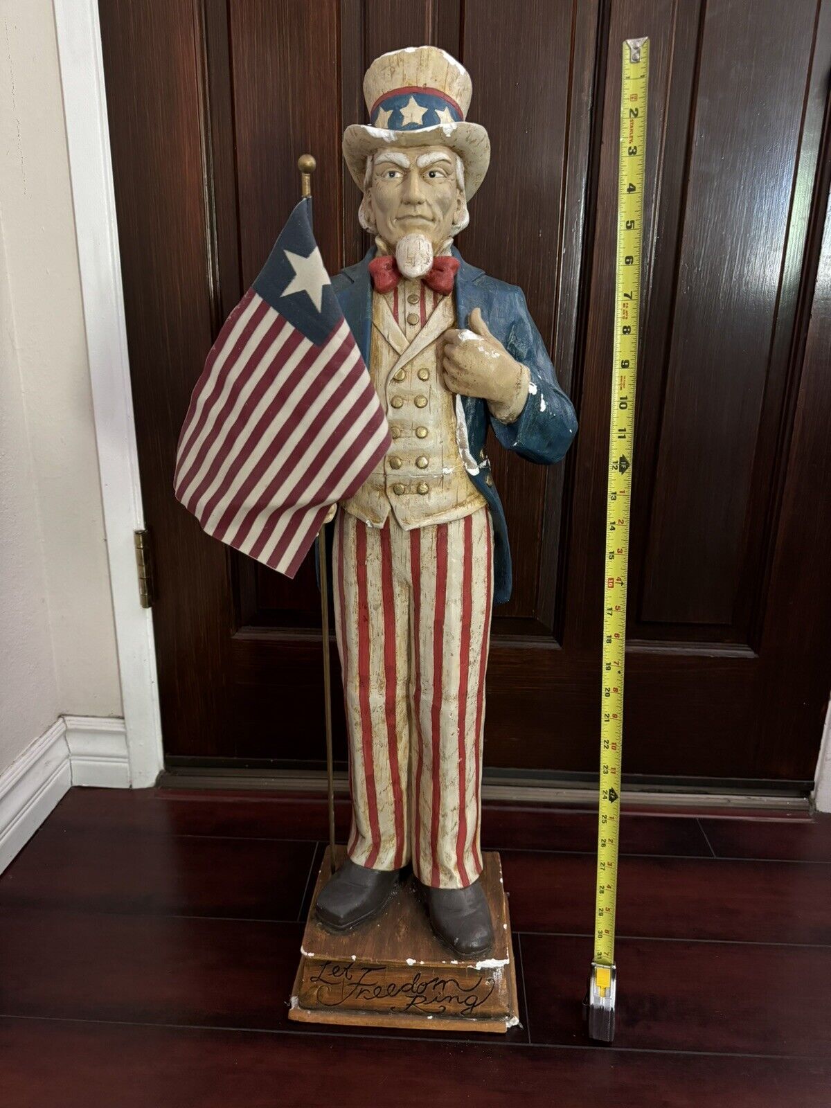 UNCLE SAM STATUE🔥Vintage & Very Rare 4th of July Decoration🔥Almost 3 Ft Tall