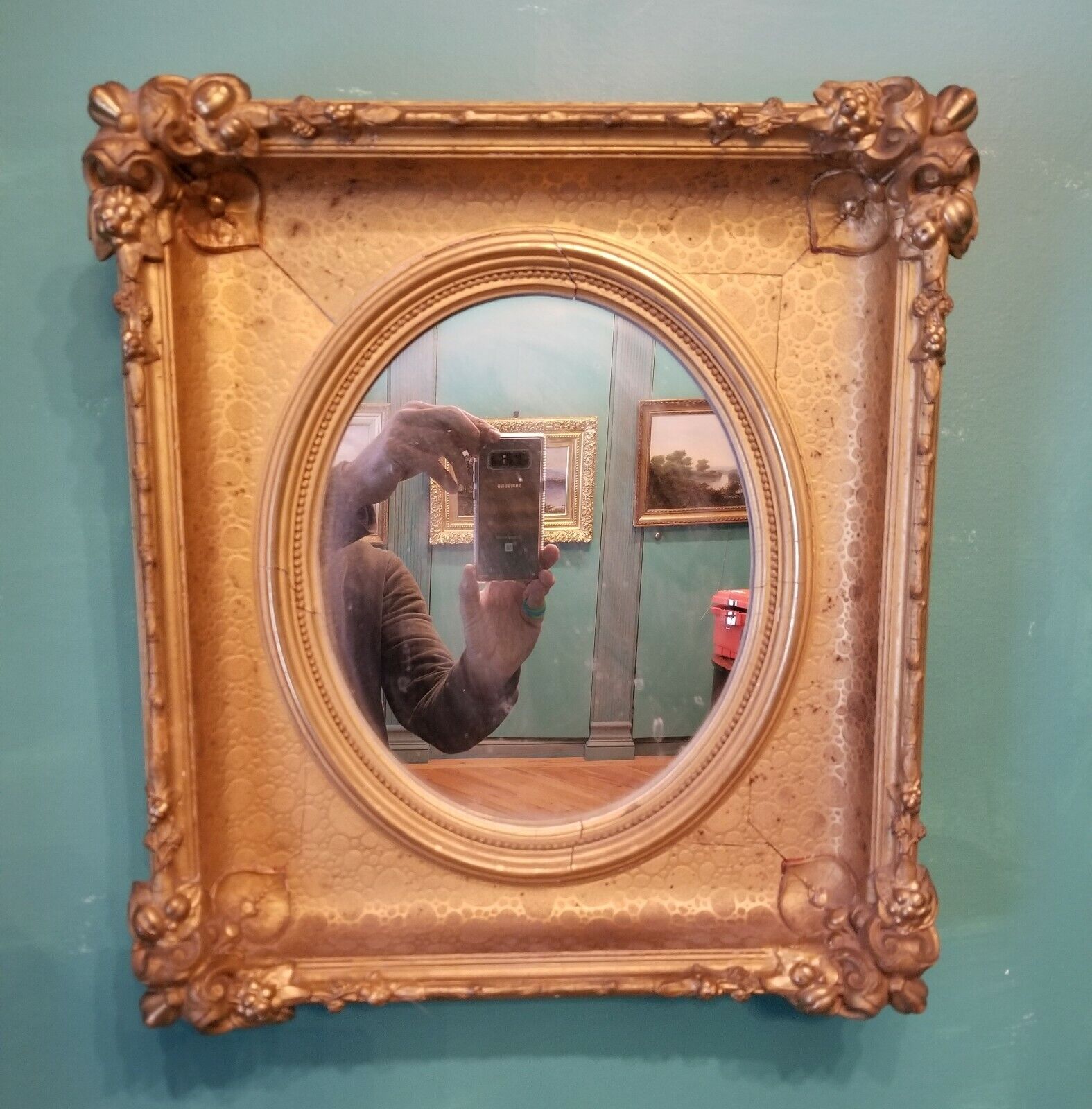 Beautiful 19th C. Gilded Hudson River School Mirror Frame