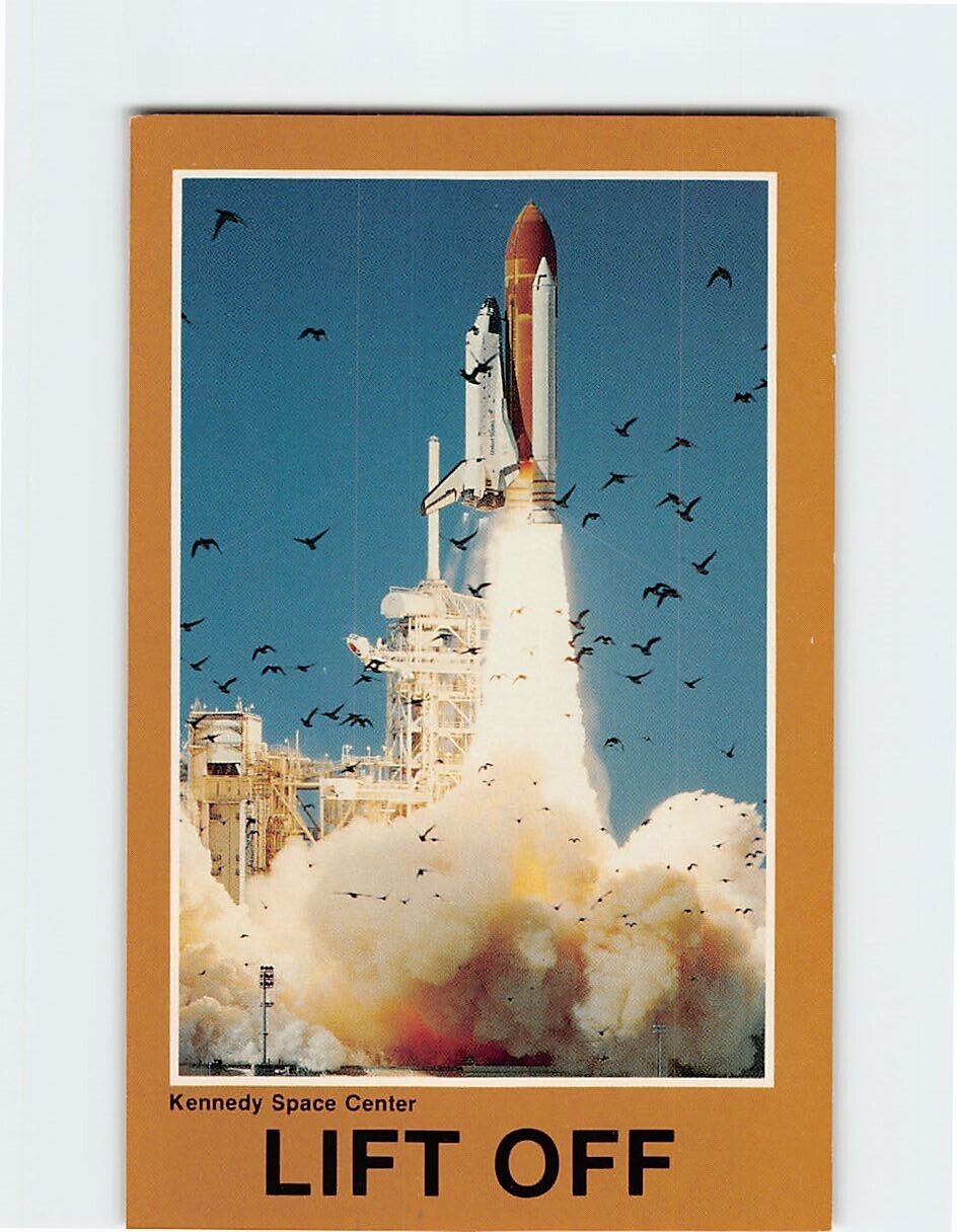 Postcard Lift Off, Kennedy Space Center, Florida