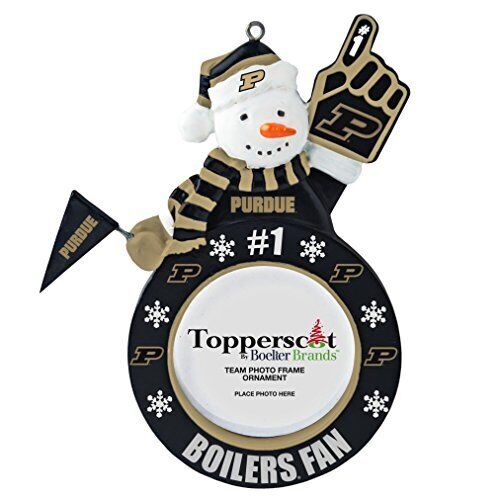 Topperscot NCAA Purdue Boilermakers Snowman Photo Frame Ornament