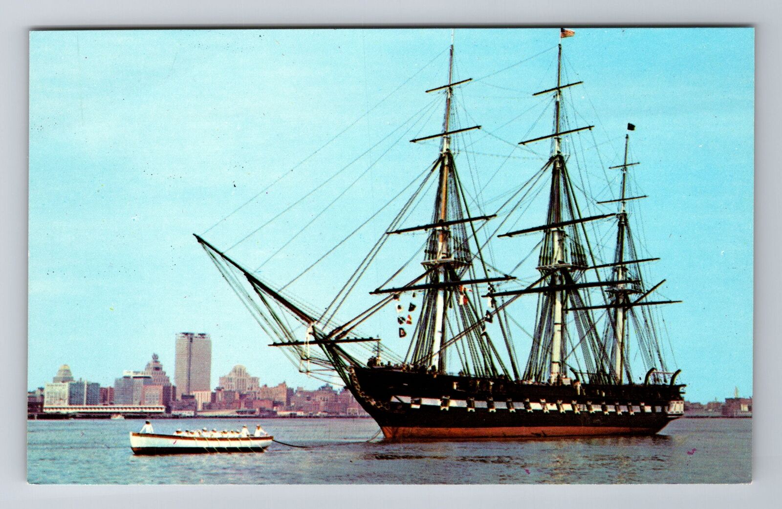 Boston MA- Massachusetts, USS Constitution, Antique, Vintage Souvenir Postcard