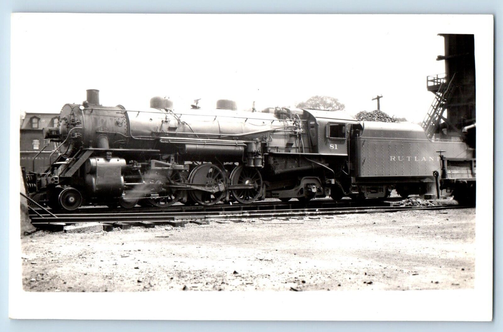 Madison New Jersey NJ Postcard RPPC Photo Rutland Locomotive Train c1940's