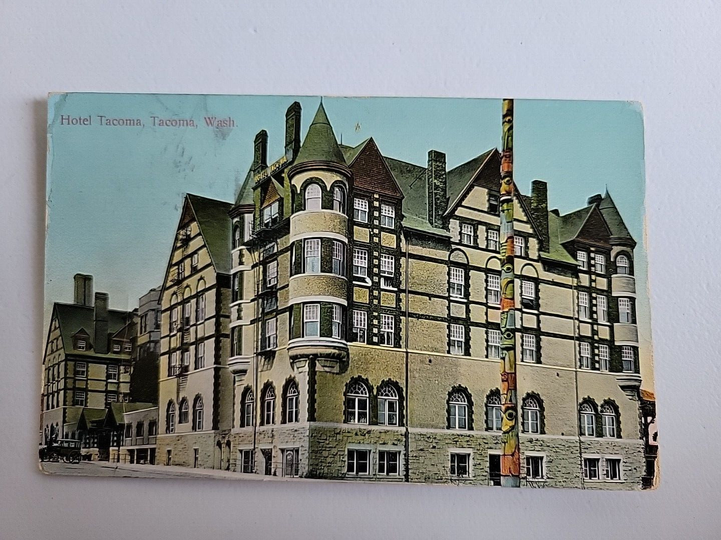 vintage postcard hotel tacoma washington 1910 posted and stamped