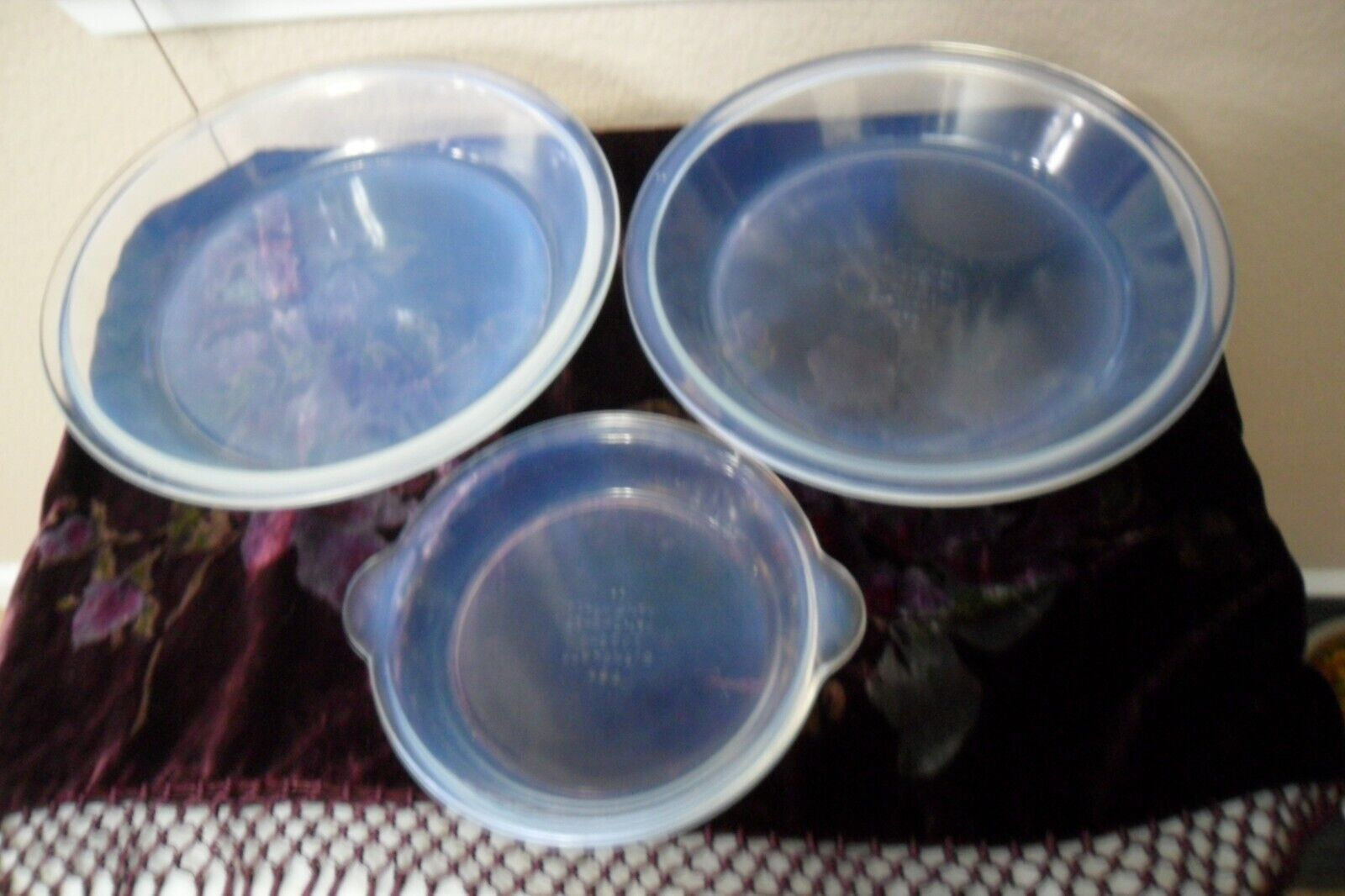 3 H.C. FRY MISC PIE PLATES 1930-40s LOT OF OPAL FM MY OWN COLLECTION GR8 CONDITN
