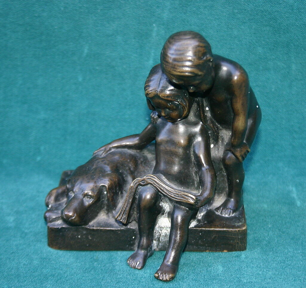 Joseph Lorenzl Austrian Bronze Children Figurine Statue     MAGNIFICENT 