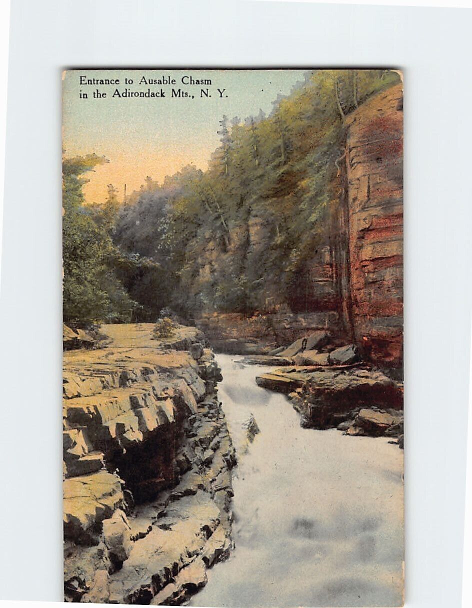 Postcard Entrance to Ausable Chasm in the Adirondack Mountains New York USA
