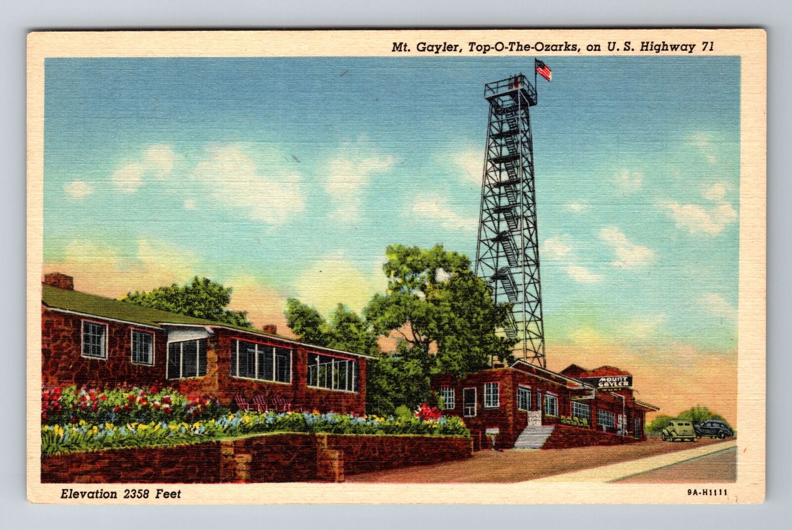 Ozarks AR-Arkansas, Mt Gayler Top Of The Ozarks, Antique, Vintage Postcard