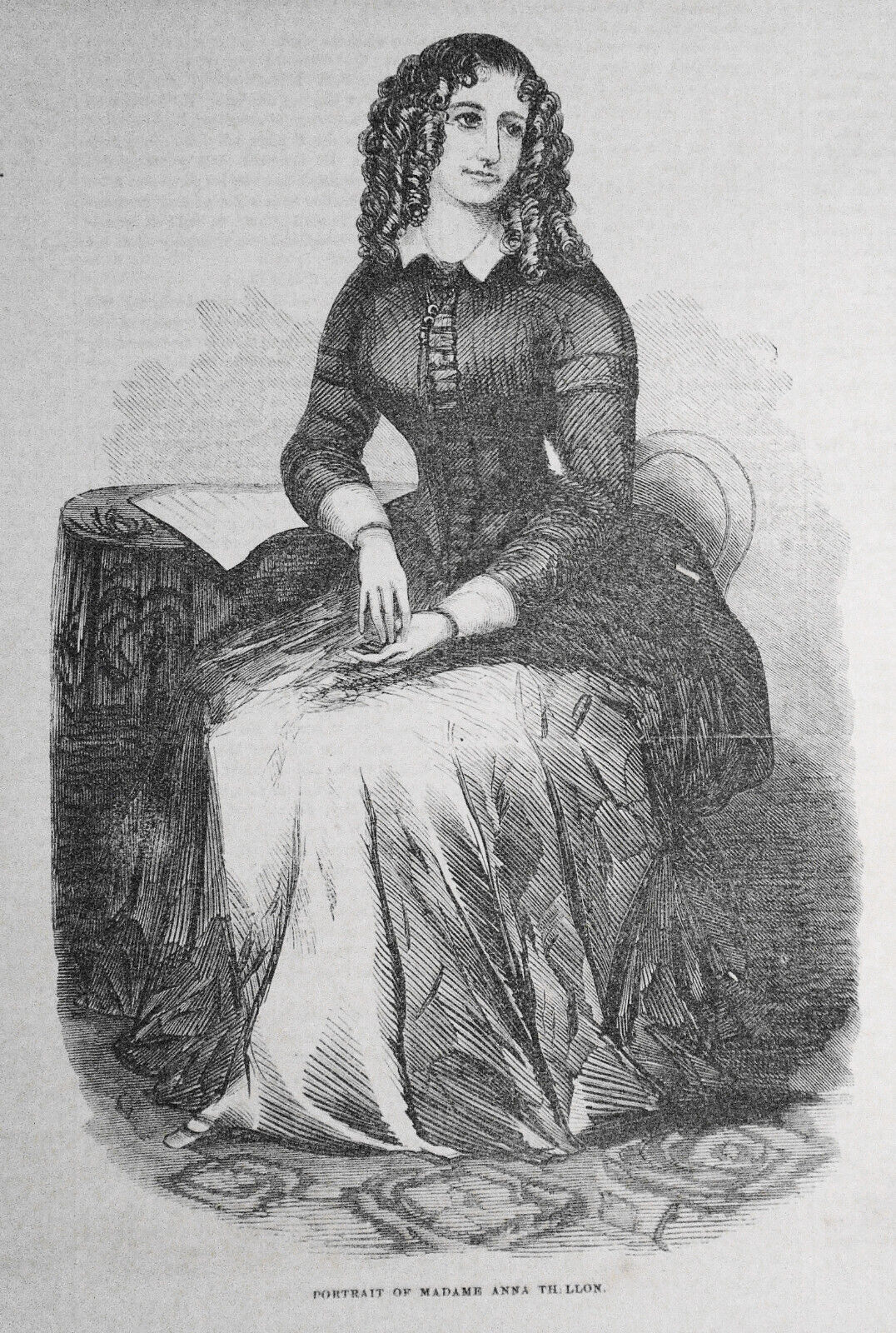 Madame Anna Thillon - Gleason's Pictorial,  February 28, 1852 - Original