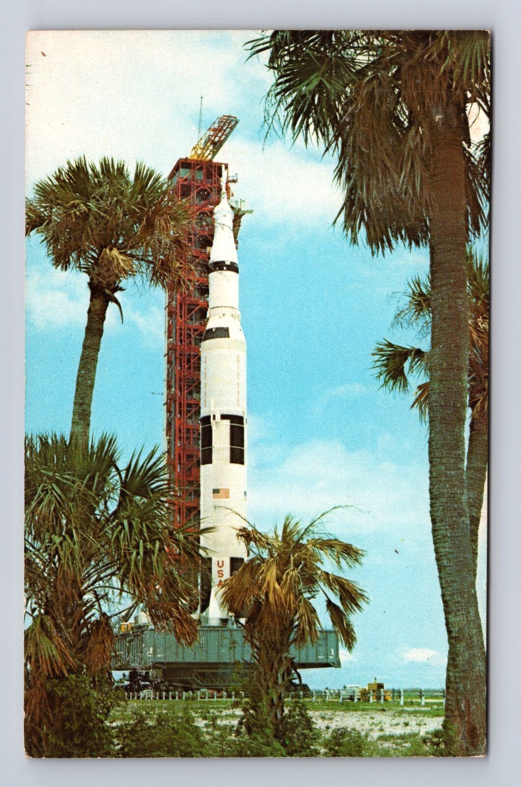 Cape Kennedy FL-Florida, Apollo II Saturn V Space Vehicle Vintage c1971 Postcard