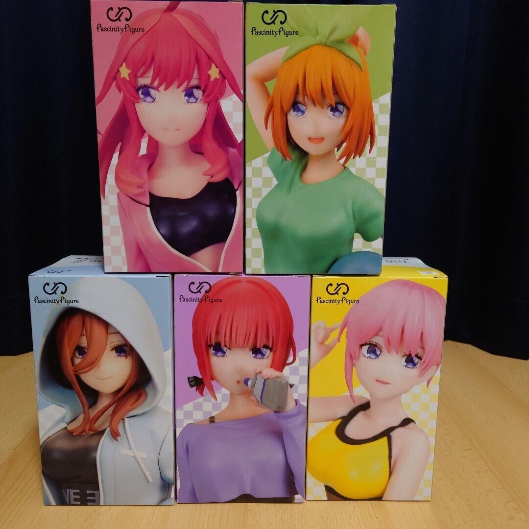 The Quintessential Quintuplets Gym Date Figure Complete Set of 5 NEW