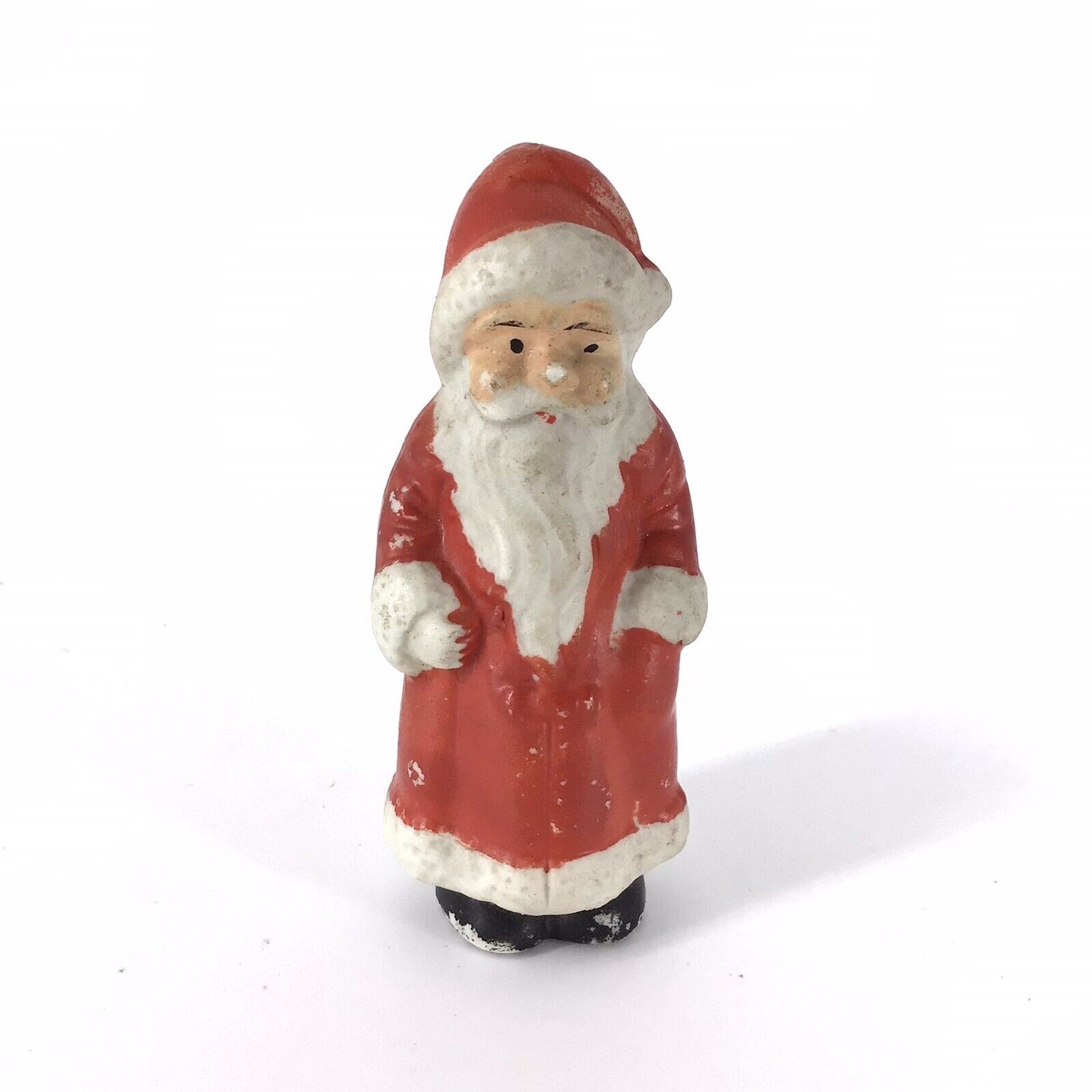 Miniature Santa Claus Figurine Porcelain Bisque 3 1/2” Japan Vintage 002