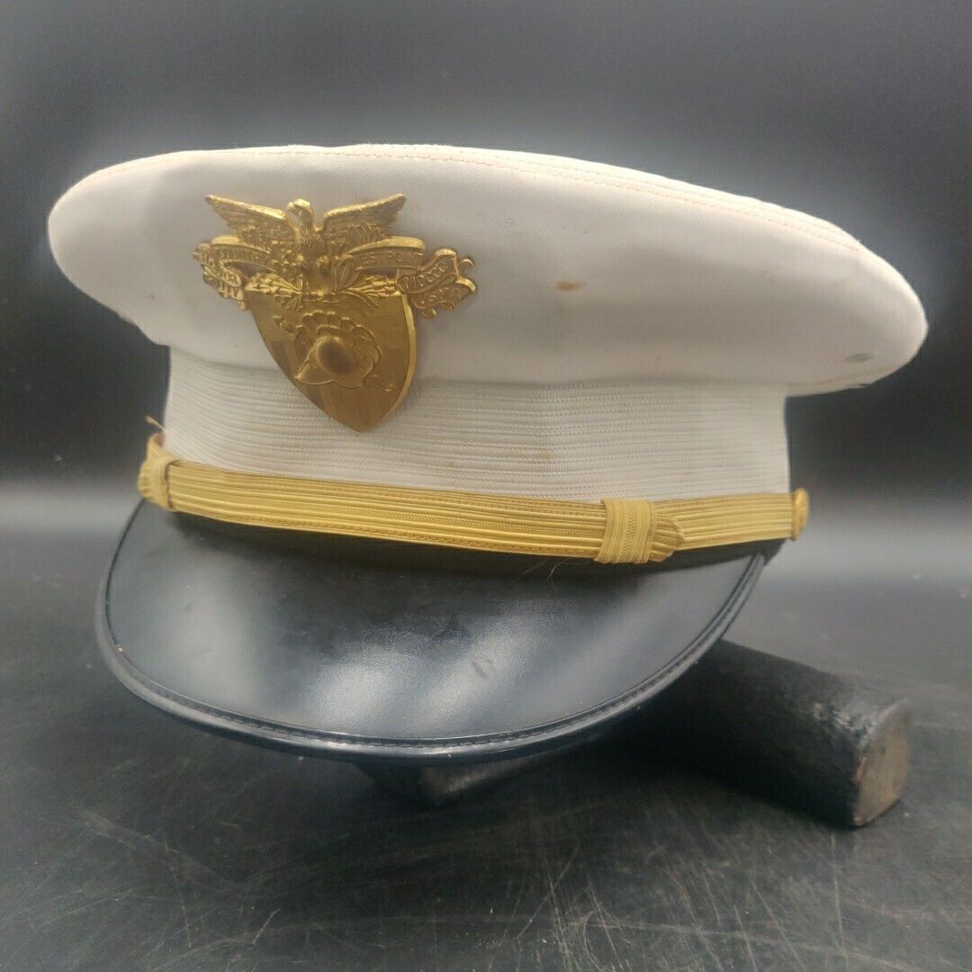 West Point USMA Cadet White Hat Cap Military Academy Made by Art Caps VIntage