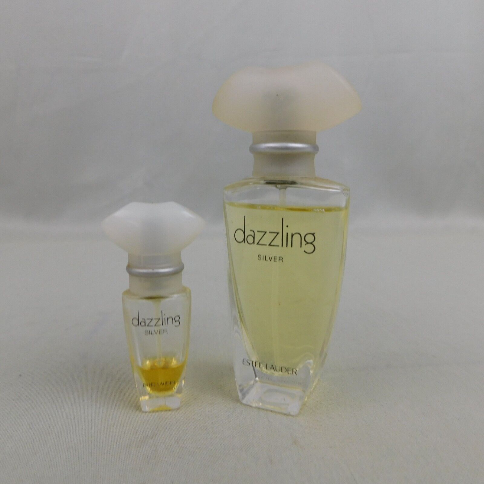 Set of 2 Estee Lauder Dazzling Silver Eau De Parfum Sprays 1oz/30ml & 5ml #C147