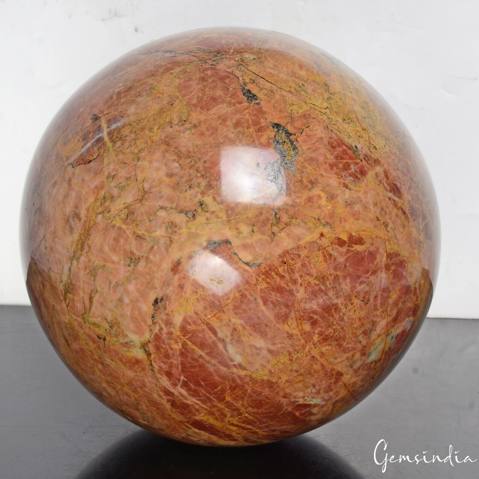 5 Kilo Red Jasper Crystal Ball Sphere with Stand for Meditation Healing ~6 Inch