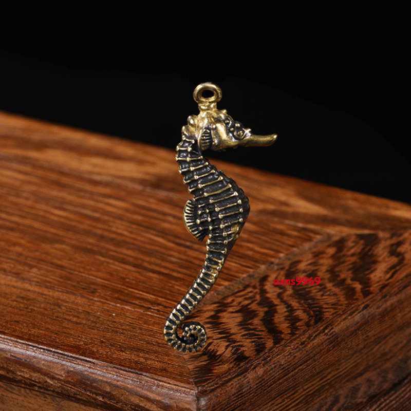 Solid Brass Seahorse Figurine Animal Figurines Table Decorations Objects Gift