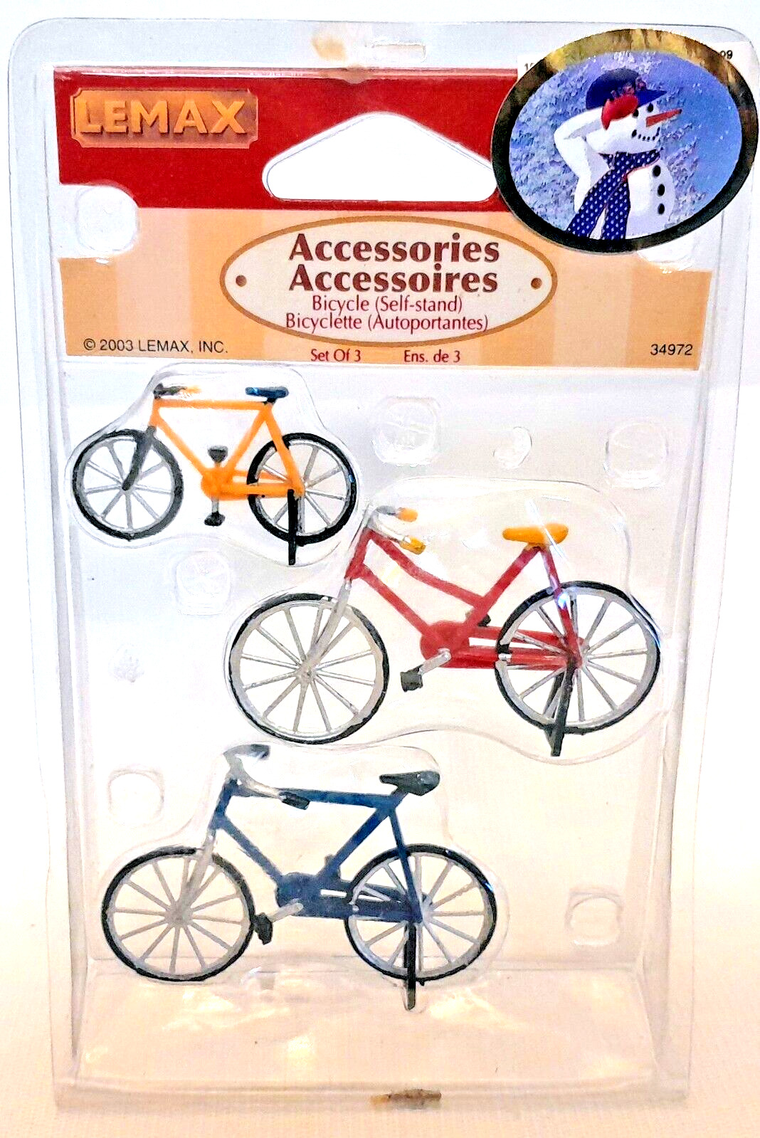 Lemax Accessories Bicycles 2003 Village Collection 3 in Package 