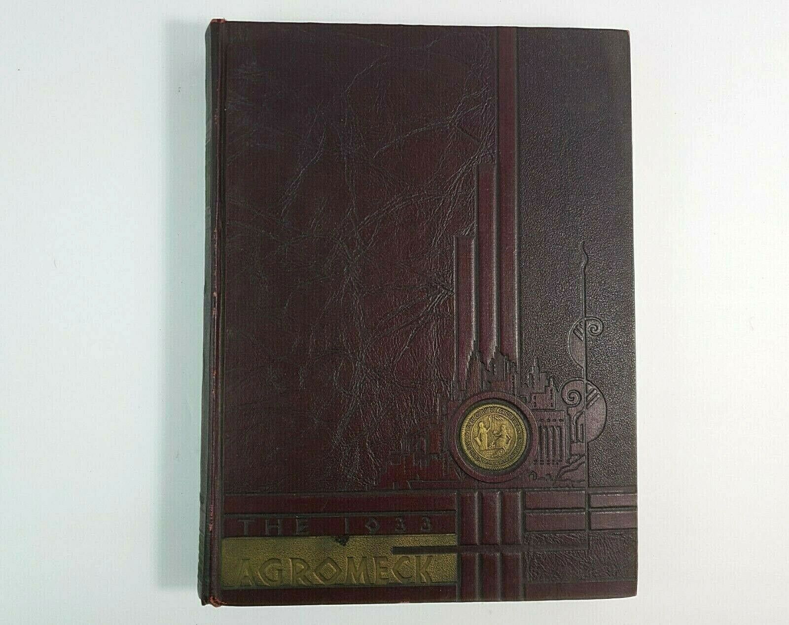 Vintage 1933 Agromeck North Carolina State College Raleigh NC Yearbook Annual 