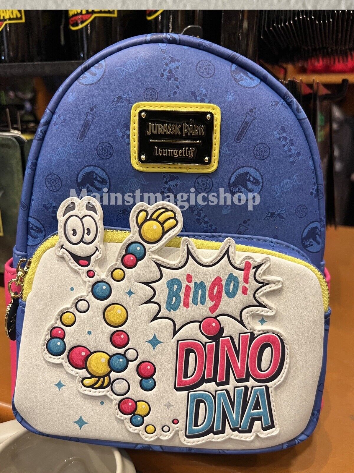Universal Studios Exclusive Jurassic Park  Mr. DNA Loungefly Mini Backpack NEW.