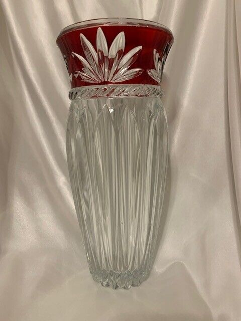 Vintage Mikasa Corinth Ruby Red Clear Cut Crystal, No chips/cracks