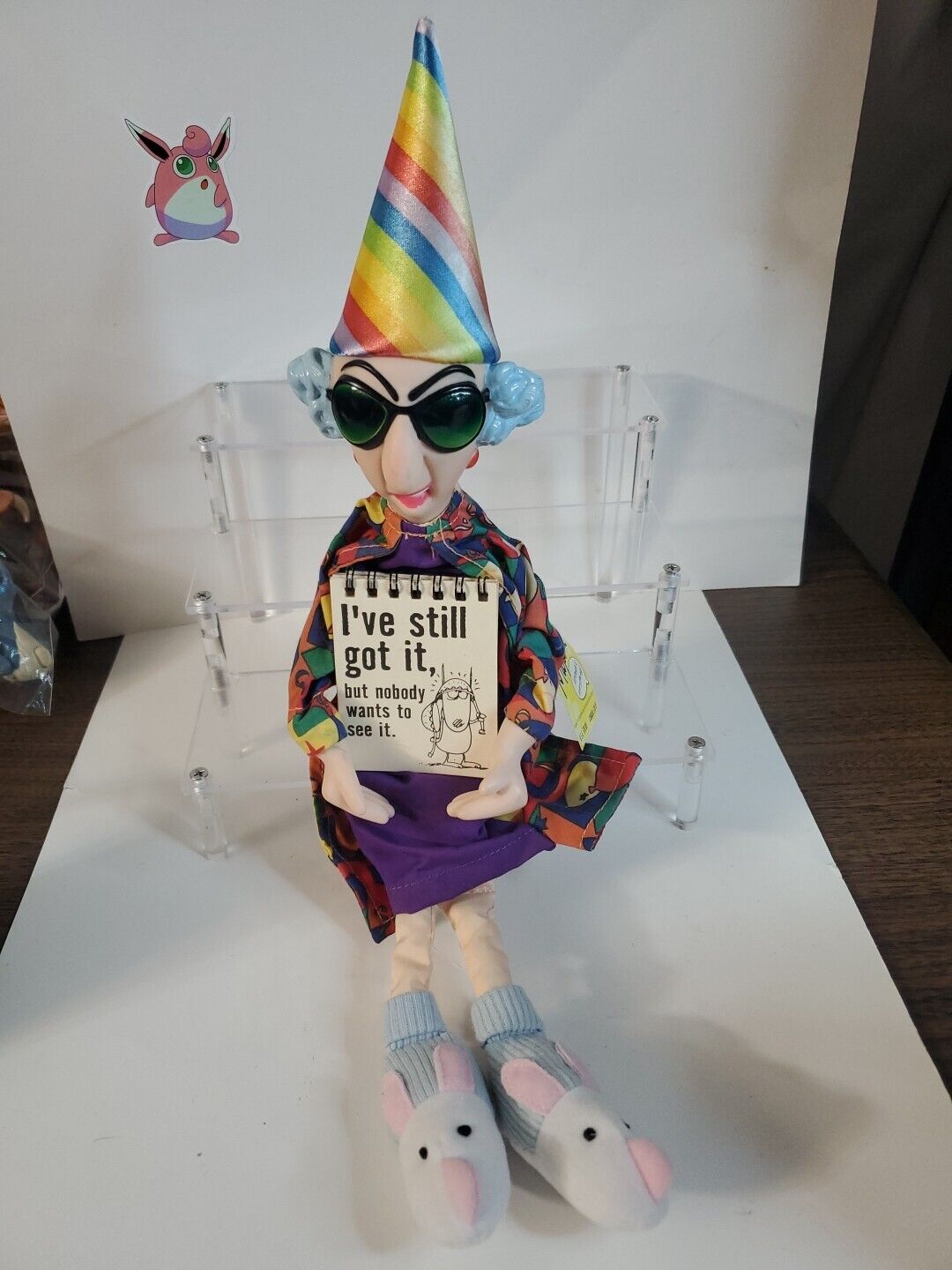 Vintage MAXINE Happy Birthday Shelf Sitter Figurine Doll w/Flip Chart Jokes