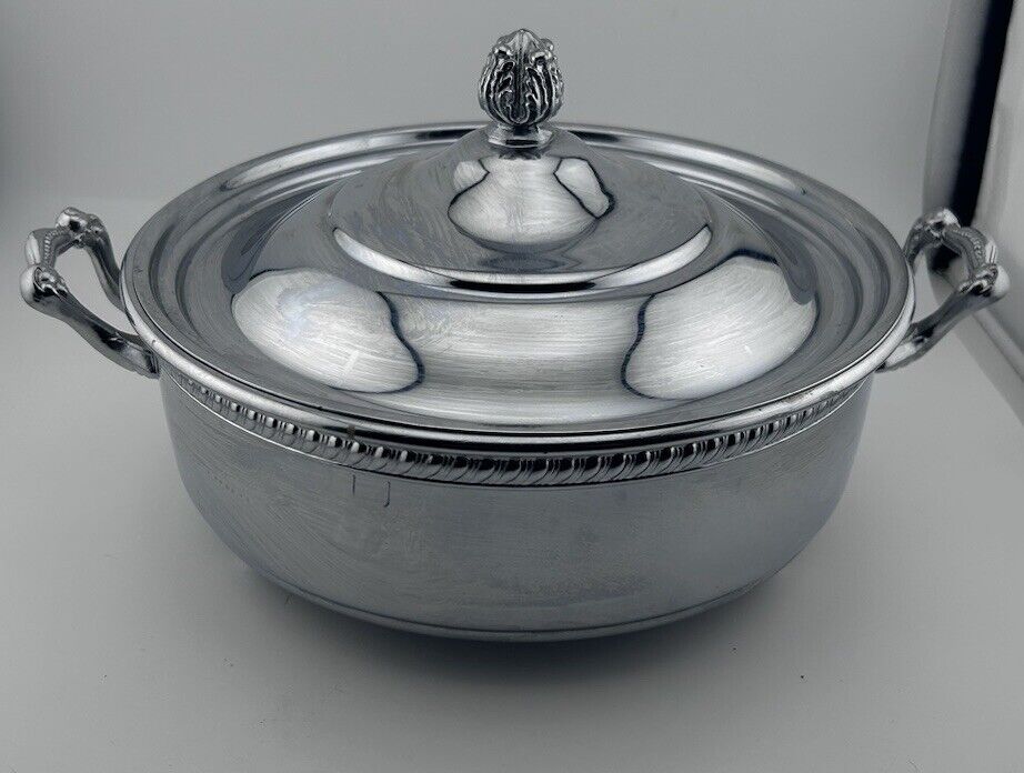 Vintage Keystone Silver Plated Casserole Dish In Mint Condition