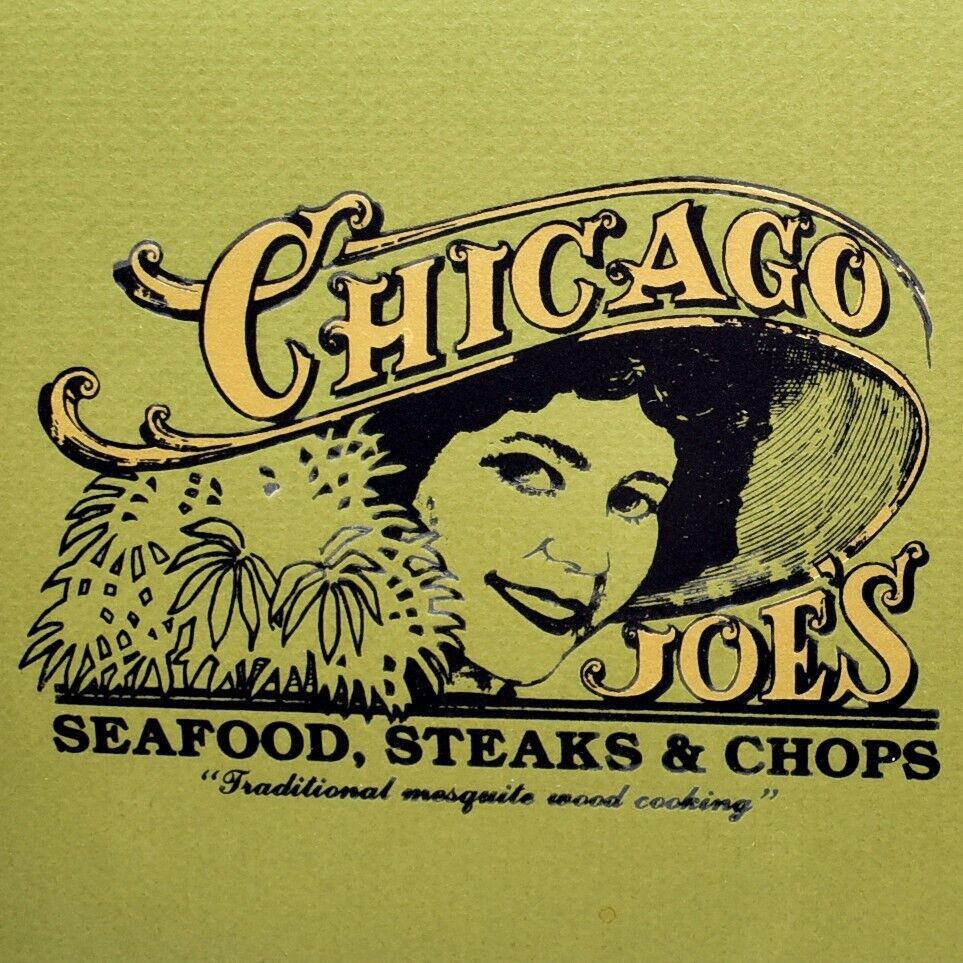 1982 Chicago Joe\'s Restaurant Menu 453 Newport Center Driver Beach California