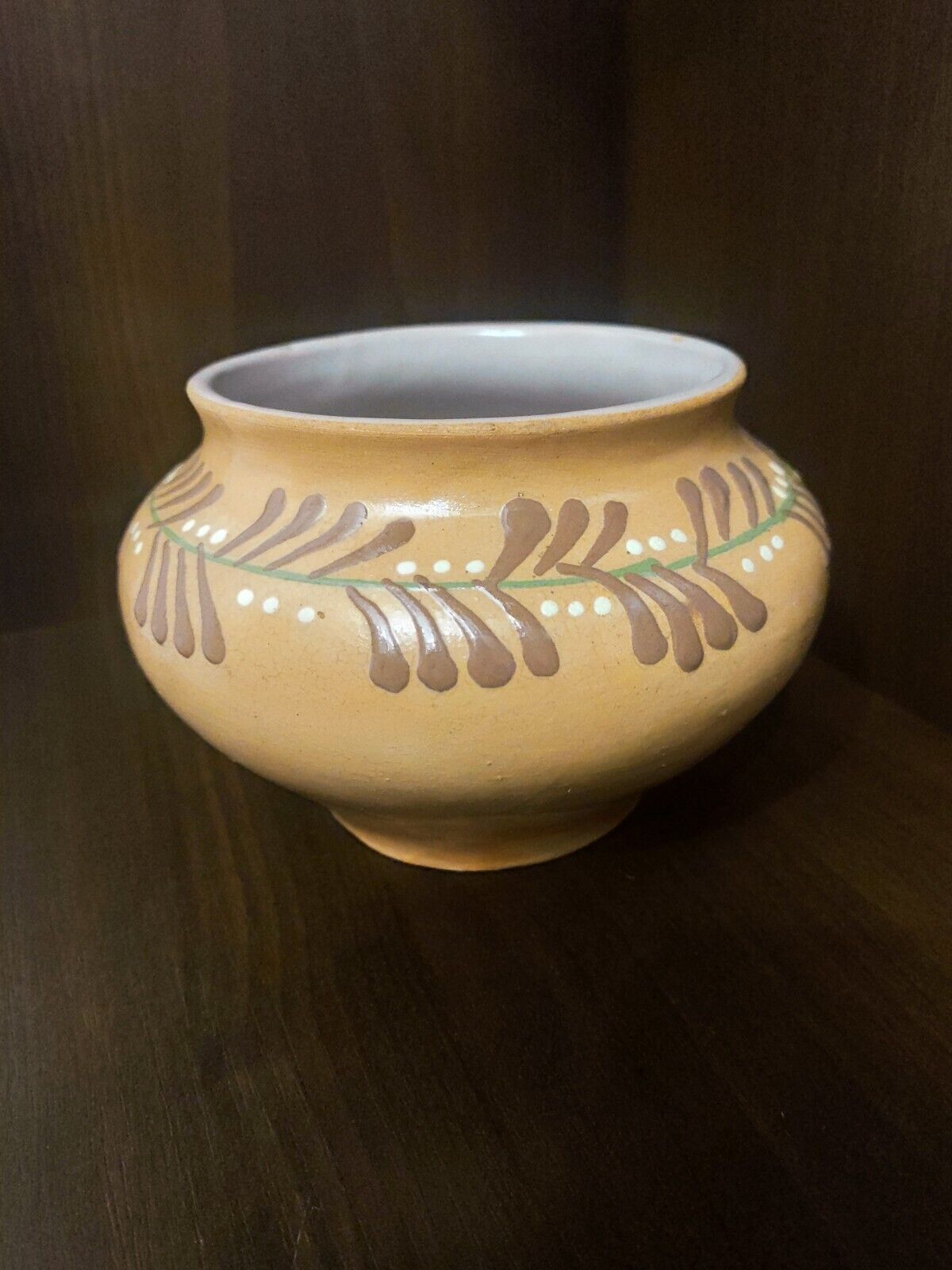 Vintage Ukrainian handmade clay jug/pitcher