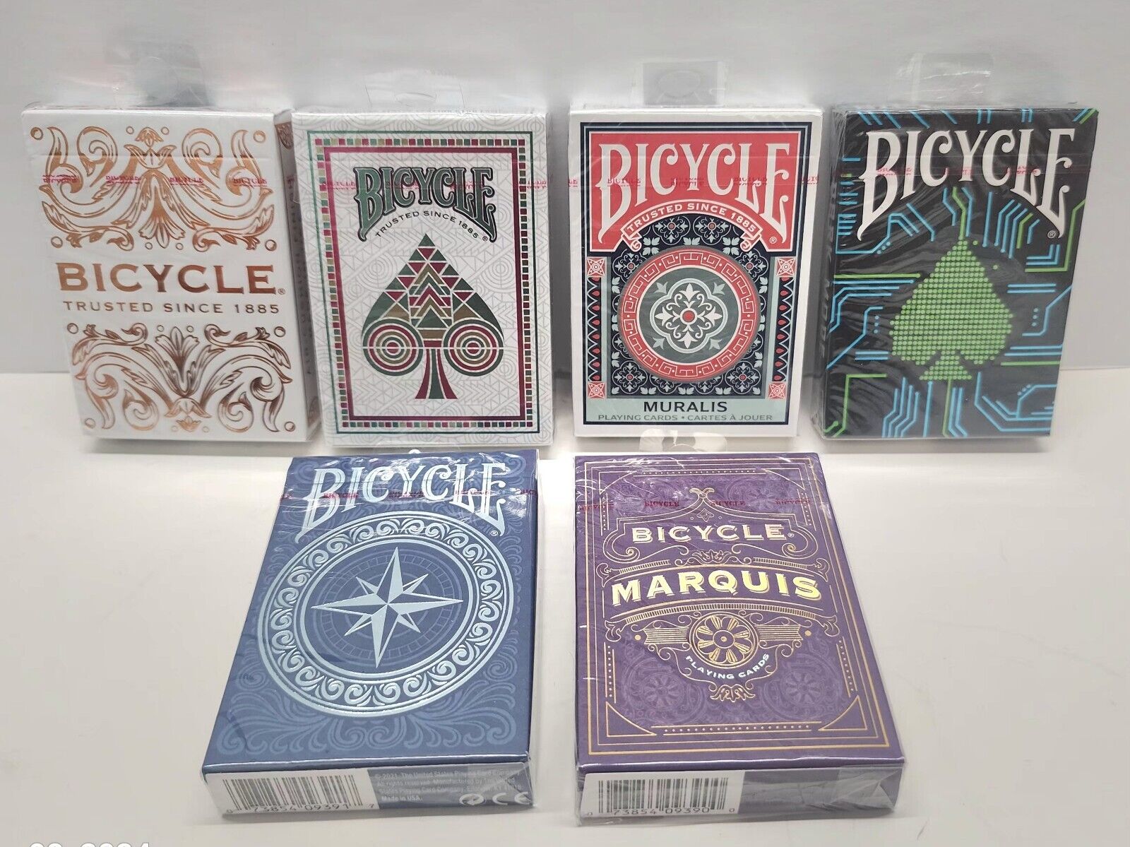 Bicycle Playing Cards Collector's Edition Lot Of 6 Bundle Marquis Cyber 