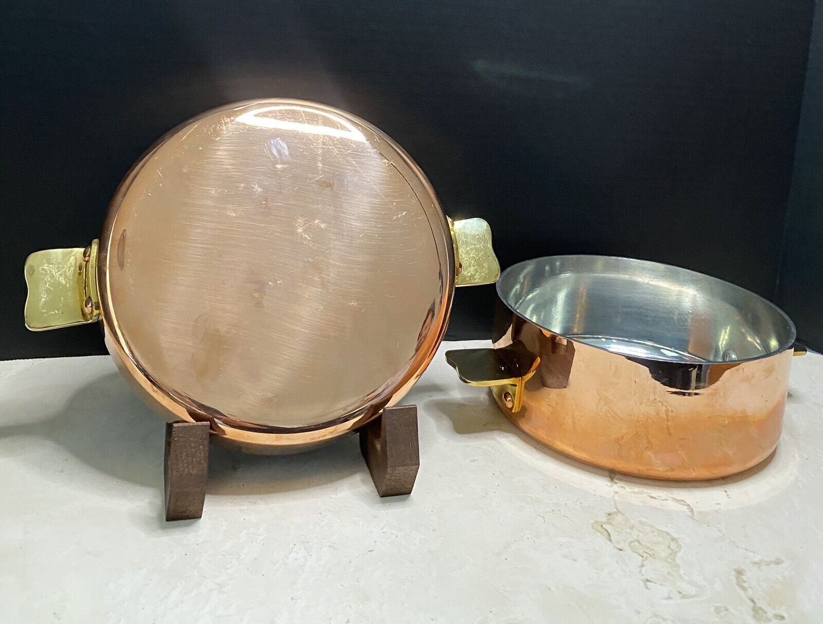 VERY HEAVY - Vintage 1960s French Copper Pommes Anna 