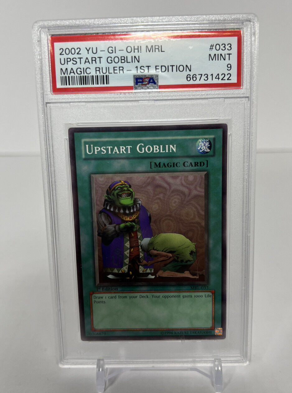 2002 Yu-Gi-Oh MRL Magic Ruler 1st Edition #033 Upstart Goblin PSA 9 Near Mint