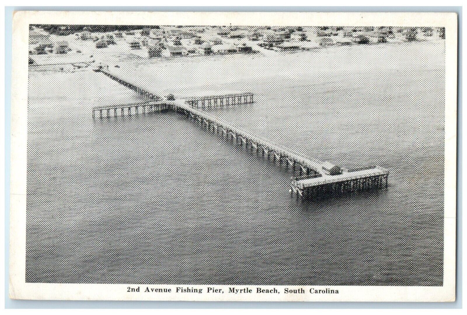 c1920 2nd Avenue Fishing Pier Exterior Myrtle Beach South Carolina SC Postcard