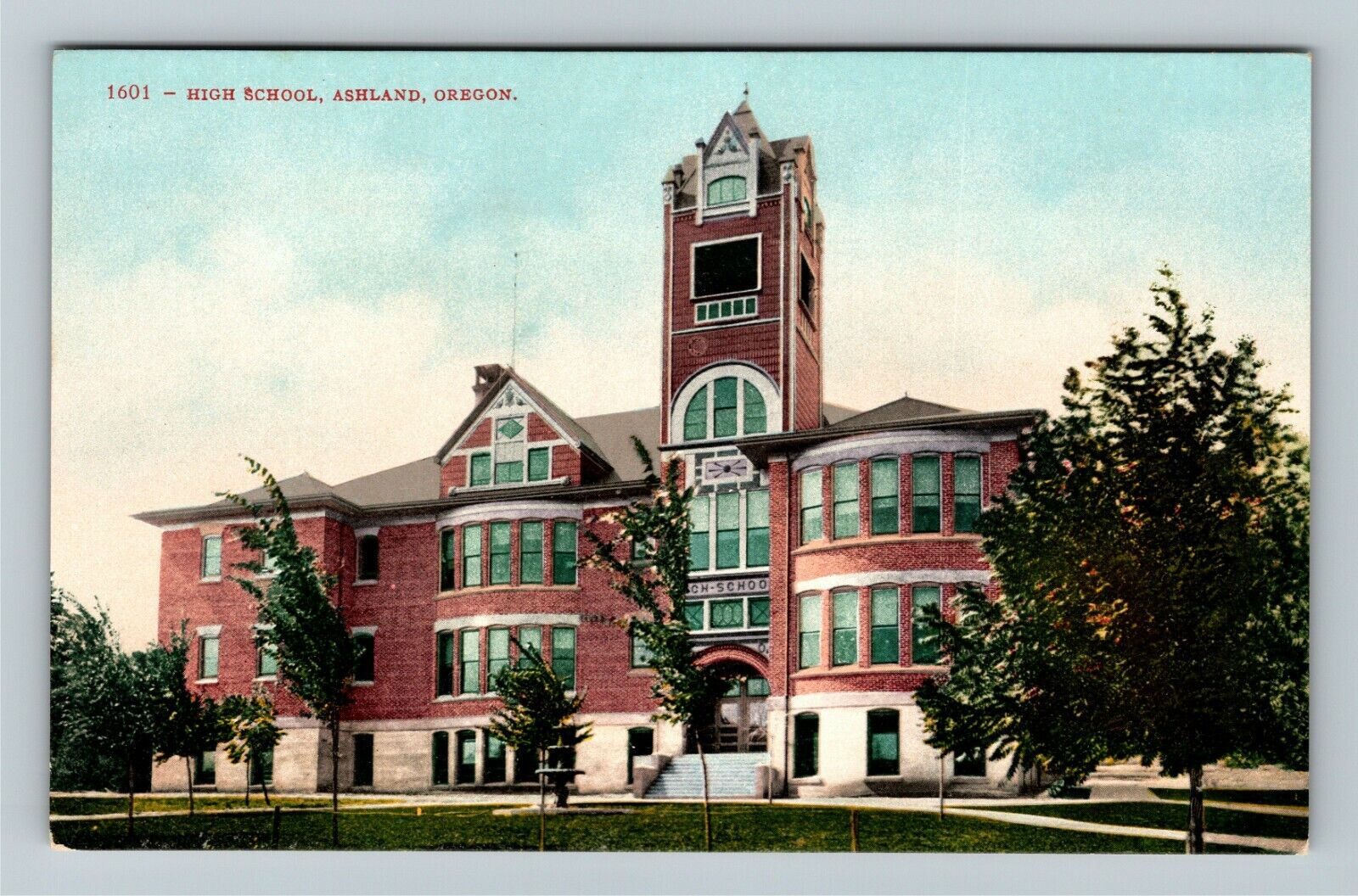 Ashland OR-Oregon, High School Vintage Souvenir Postcard