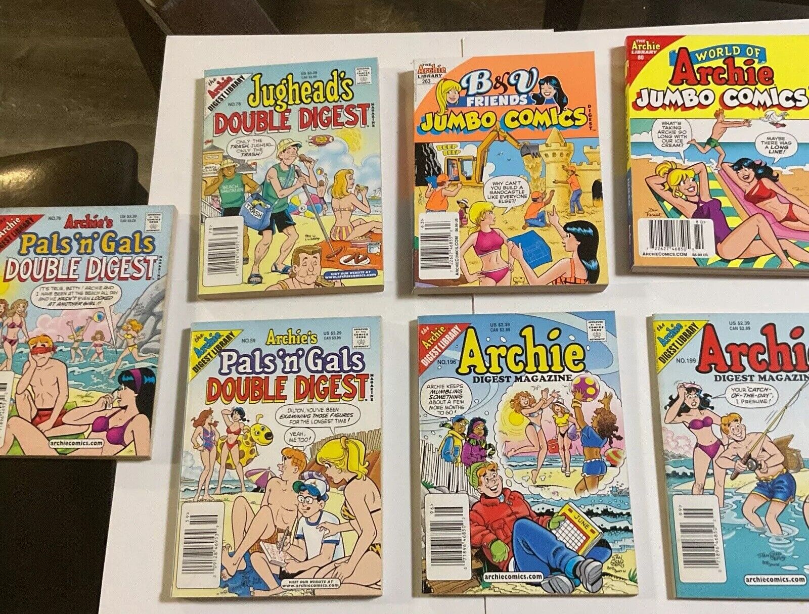 Betty and Veronica Lot of 7 VF-NM BIKINI Cover Lot HIGH GRADE Newsstand Archie