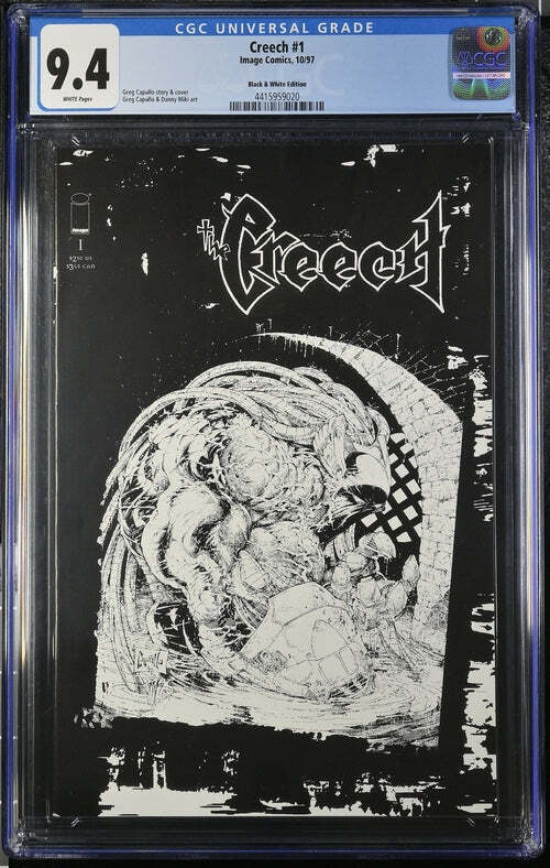 Creech 1 CGC 9.4 1997 4415959020 Black & White Variant Greg Capullo Cover Scarce