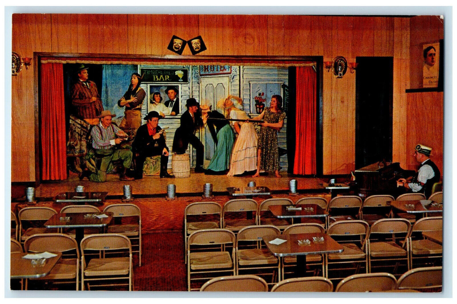 c1960\'s Play at The Sutter Gaslighter Theatre Old Folsom California CA Postcard