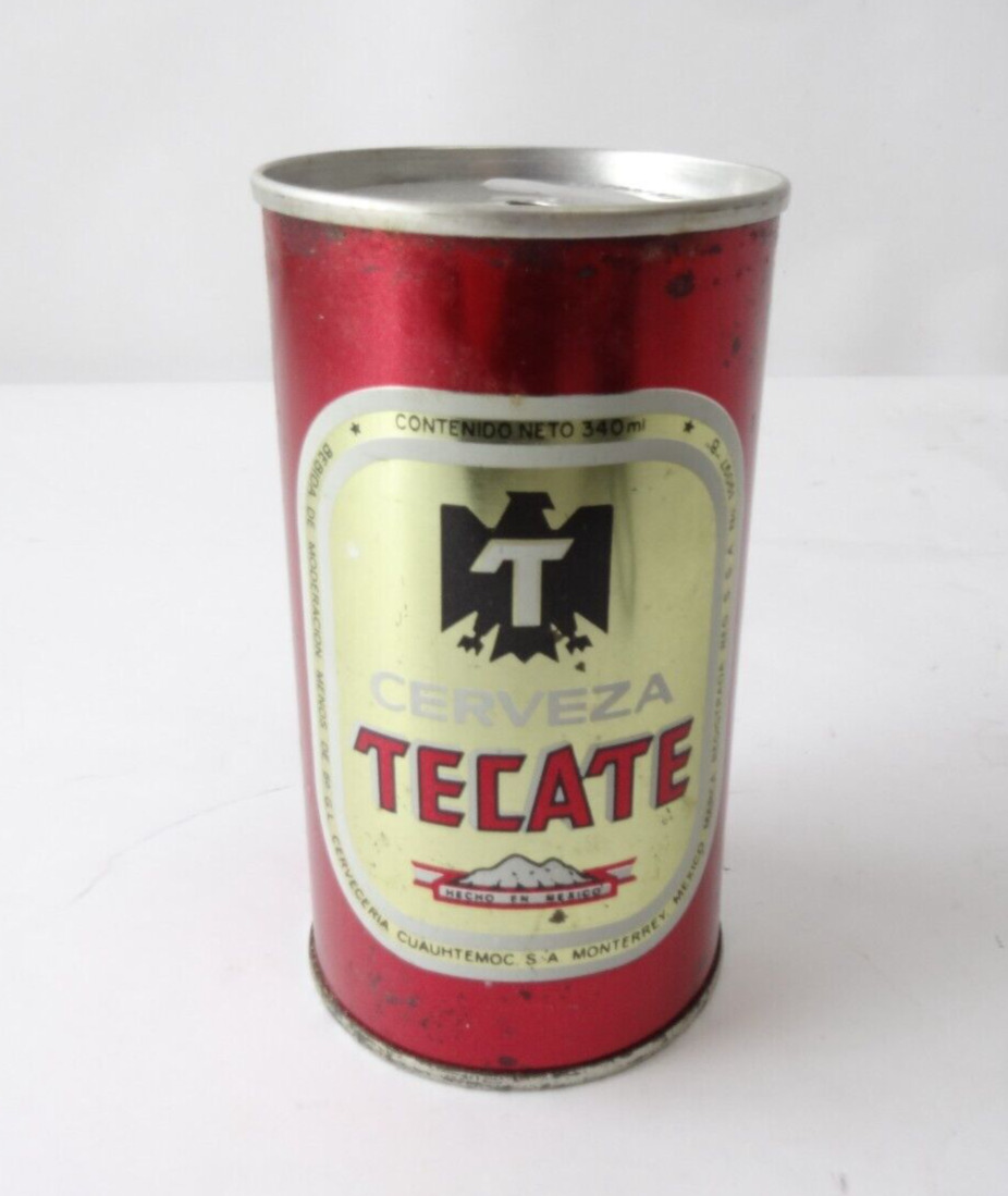 Cerveza Tecate Mexican Vintage Antique Retro Beer Can Pull Tab