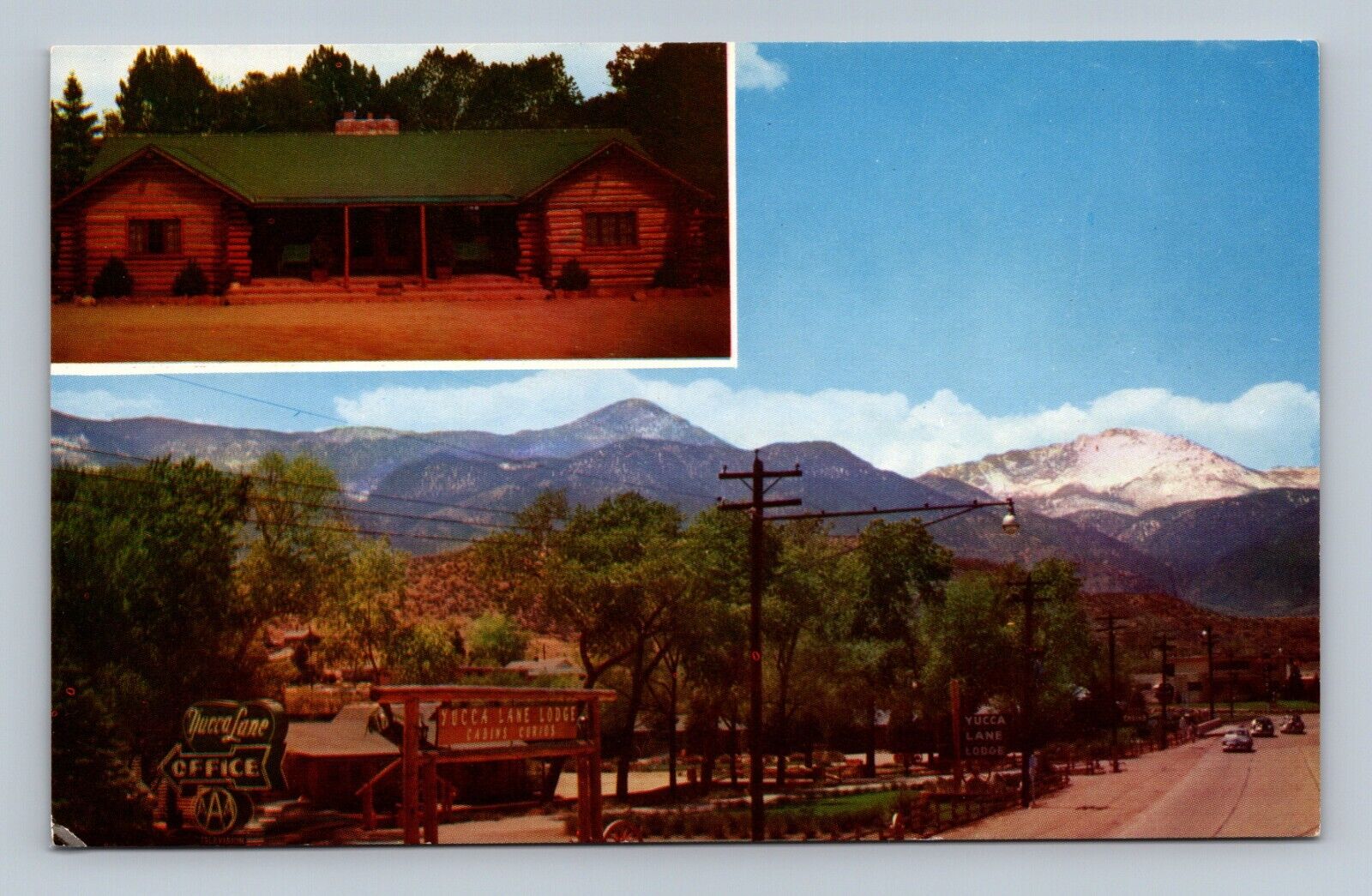 Roadside Motel Yucca Lane Lodge On US Hwy 24 Colorado Springs Postcard