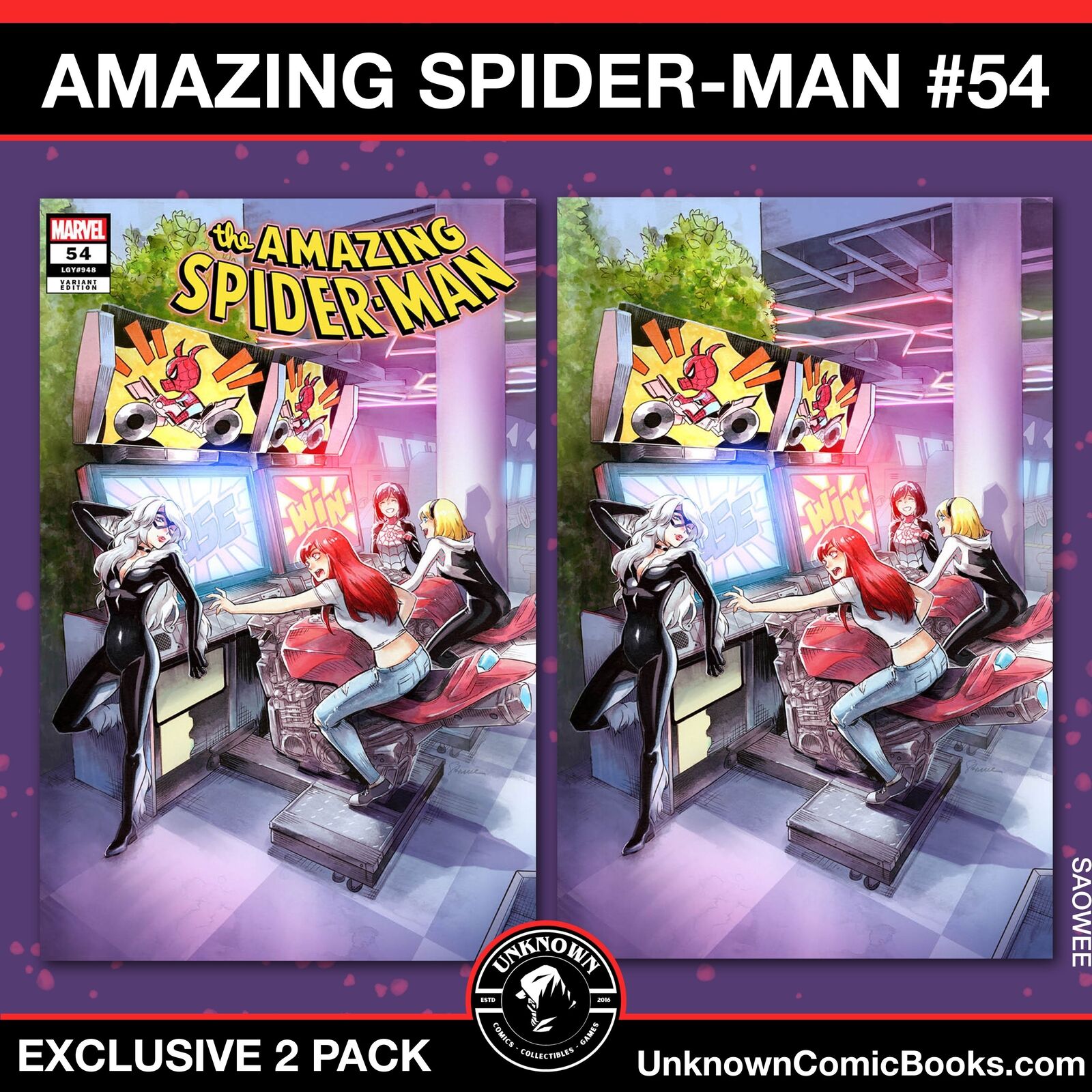 [2 PACK] AMAZING SPIDER-MAN #54 UNKNOWN COMICS SAOWEE EXCLUSIVE VAR (07/31/2024)